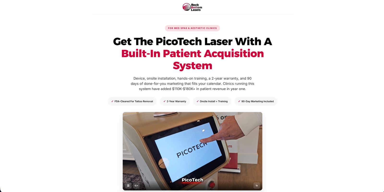 Aesthetika PicoTech website designed by Let's Be Marketing