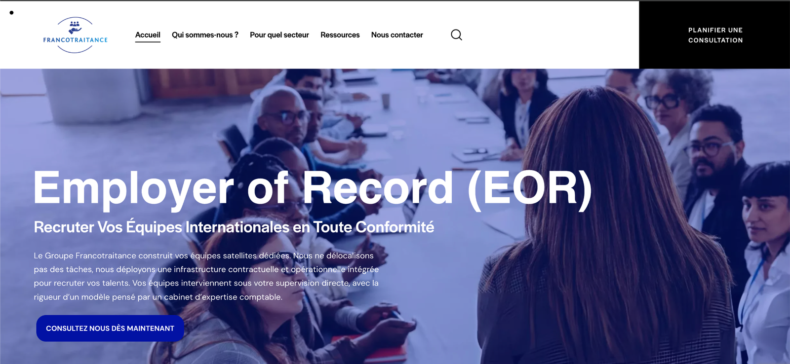 Franco Traitance website designed by Let's Be Marketing